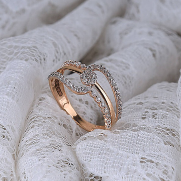750 Gold Fancy Cz ladies ring by 