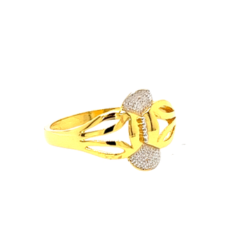 22k Gold Plain Glitter Ring by 