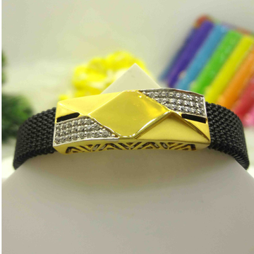 916 gold cz diamond gents bracelet