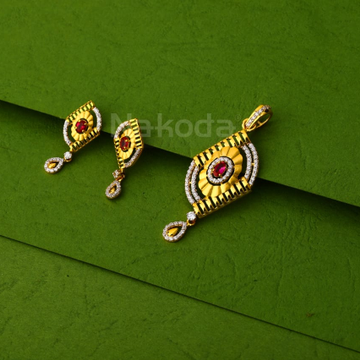 916 Gold Ladies Pendant Set FPS465