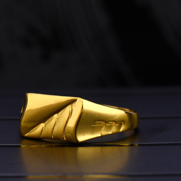 22KT Men's Plain Hallmark  Gold  Ring MPR117