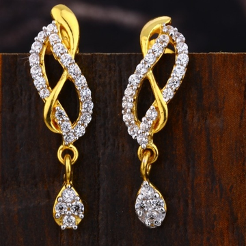 22 carat gold antique ladies earrings RH-LE473