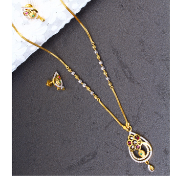 18k Yellow Gold Elegant Necklace Set For Womens  by 