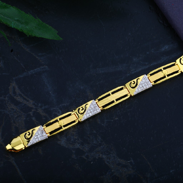 Mens 916 Exclusive Gold Casting Diamond Bracelet-M...