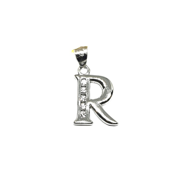 925 Sterling Silver Alphabet (Letter R) Pendant MG...