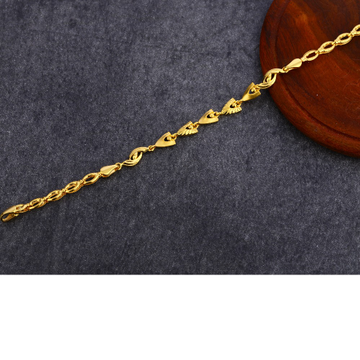 916 Gold Ladies Designer Plain Bracelet LPBR31