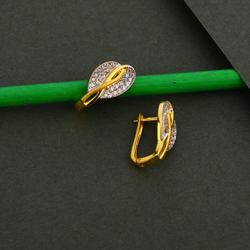 750 Gold Cz Fancy Women's Earring Bali LFB116
