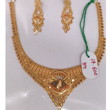 22 carat gold ladies necklace set RH-LN910