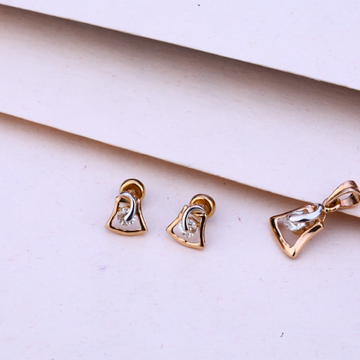 750 Rose Gold  Women's Stylish Pendant Set RPS88