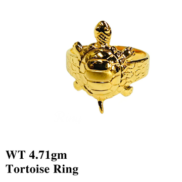 22k tortoise ring plain by 