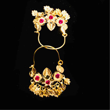 916 Gold Pink Stoned Fancy Nakhla by Prakash Jewellers