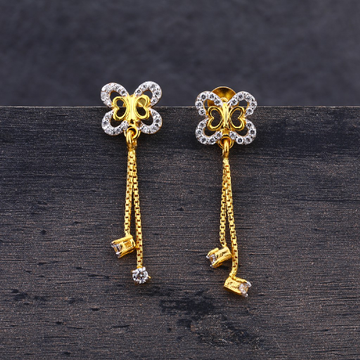 916 Gold HallmarkButterFly Design Jhummar Earring...