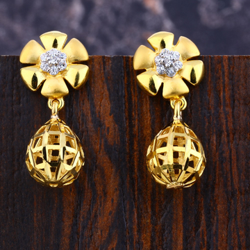 22CT Gold Cz Ladies Stylish Jhummar Earring LFE355