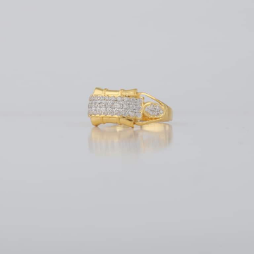 22 kt gold cz stone ring by Aaj Gold Palace