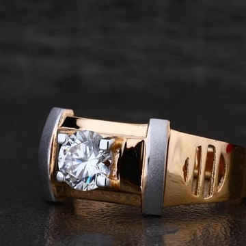 18k(750) Gents Rose Gold Diamond Ring by Sneh Ornaments