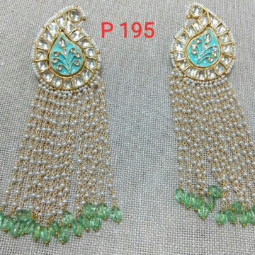 beautiful earrings with green beads