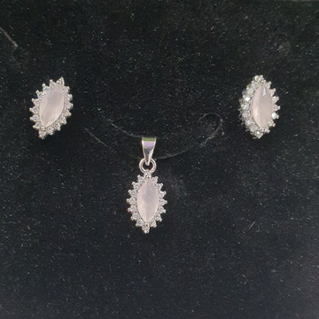 925 silver mini Signal stone Pendant Set by 