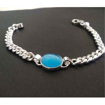 Silver Blue stone with stylish look bracelet  Silveradda