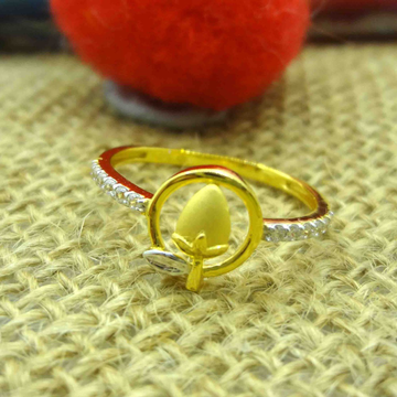 916 gold cz diamond strawberry shape ladies ring