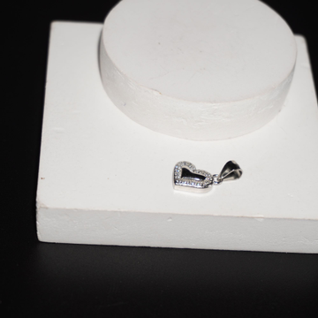 925 Silver Fancy Heart Shape Diamond Pendant