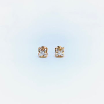 DESIGNING FANCY ROSE GOLD REAL DIAMOND EARRINGS by 