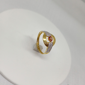 916 Gold CZ Ladies Ring by 