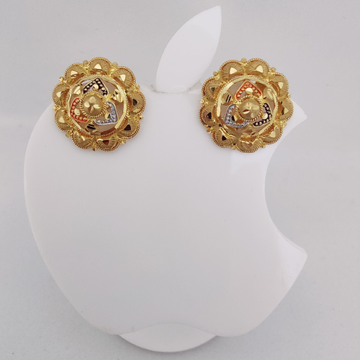 22k Gold Exclusive Round Shape Earring by 