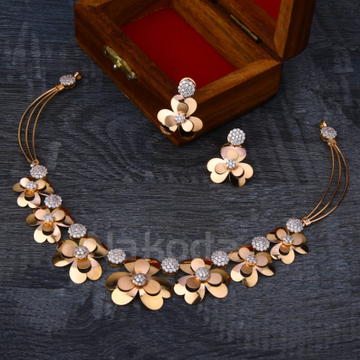 18KT Rose Gold Hallmark Fancy Ladies Necklace Set...