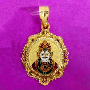 916 Gold Baliyadev Fancy Mina Pendant by Saurabh Aricutting