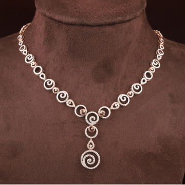 18KT Gold Sparkling Diamond Necklace by 