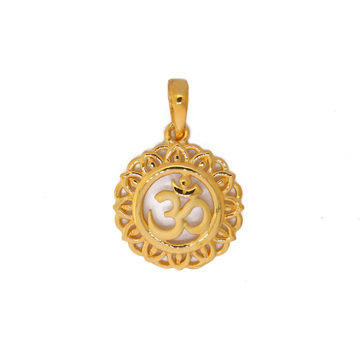 22k yellow gold traditional om pendant by 