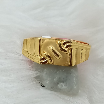 916 GOLD PLAIN CASTING GENTS RING by Ranka Jewellers