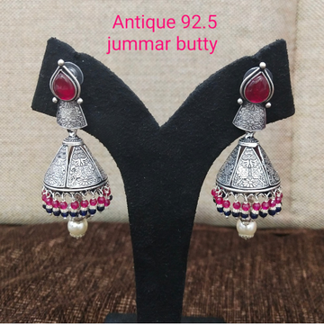 925 silver antique pink stone earring sl-e002