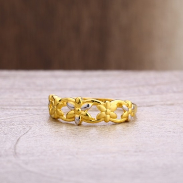 22 carat gold stylish plain ladies rings RH-LR359