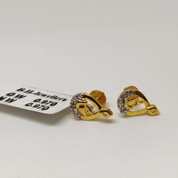 22 carat gold ladies antique earrings RH-LE325