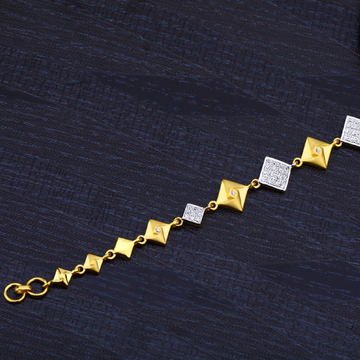 Ladies 22K Gold Cz Fancy Bracelet-LB142