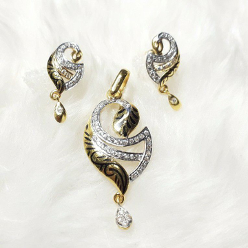 916 exclusive cz oxidised pendant set by 