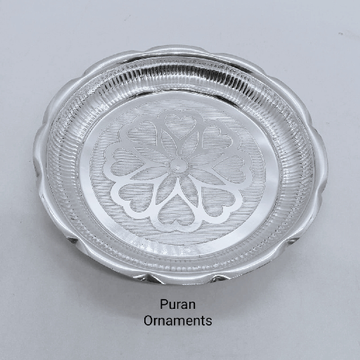Pure silver fancy plate in leaf motifs