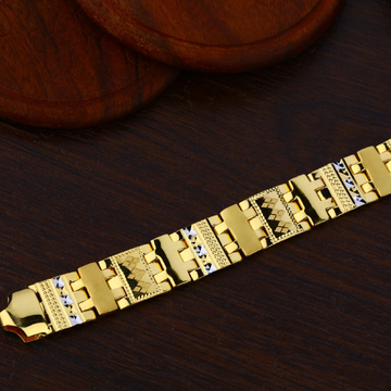 Mens 22K Gold Plain Bracelet-MPB79