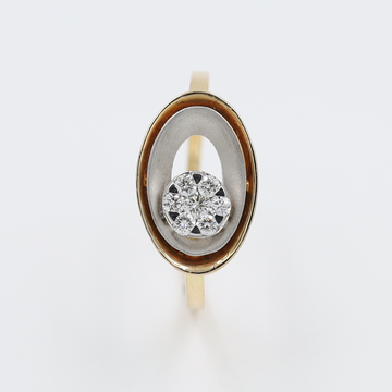 14Kt Rose Gold Ring With Pressure Setting Diamond