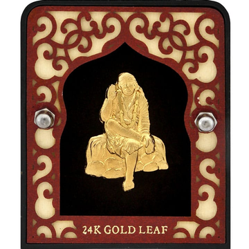 Sai Baba Frame In 24K Gold Leaf MGA - AGE0270