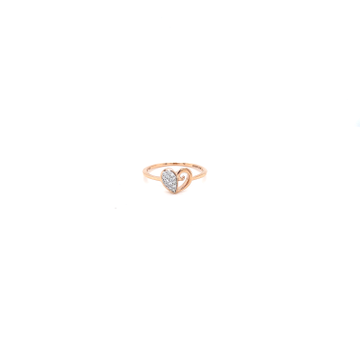 18K Gold Diamond Little Heart  ring