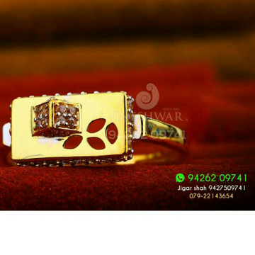 Gold Designer Cz Fancy Ladies Ring LRG -0211