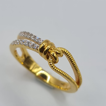 18 KT Hallmark  Yellow  Gold Fancy  Ring by Sangam Jewellers