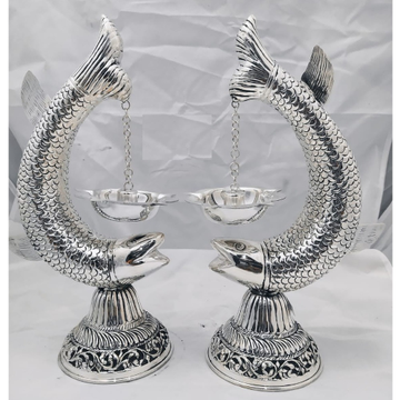 925 Pure Silver Lamp In Hanging Work on Fish Work... by 