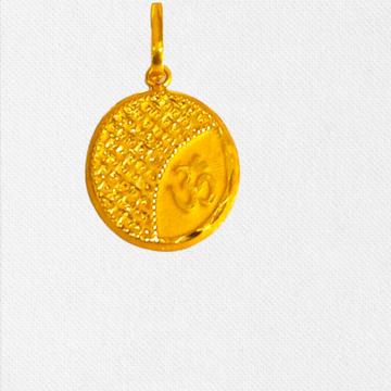 Gold Stylish Om Pendant by 
