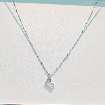92.5 Heart Shape Silver Chain Pendants by 