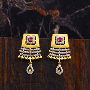 916 Fancy Gold Ladies Earrings-LFE105