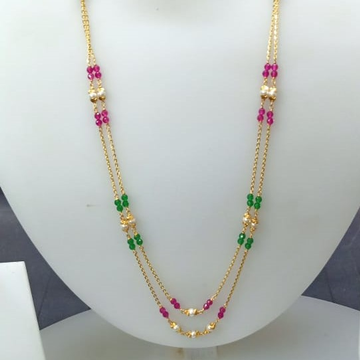Gold Grand Diamond Mala by Celebrity Jewels