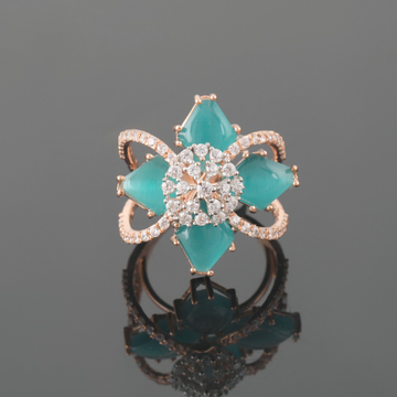 18kt designer diamond unique colour stone rings by 
